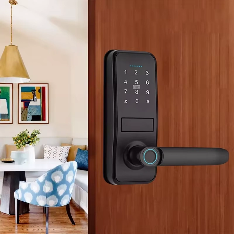 smart fingerprint door lock keypad lifestyle